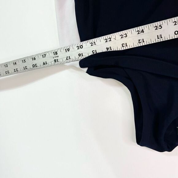 Lauren Ralph Lauren Shift Dress Women's 12 Blue & White 2-Tone Keyhole Back Mini - Picture 4 of 10